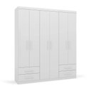 Ver imagem 3 de Guarda-Roupa Casal 6 Portas 4 Gavetas Advantage Branco