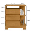 Ver imagem 4 de Cômoda para Quarto 3 Gavetas com Nicho Bliss Carvalho Eco