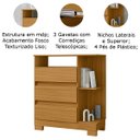 Ver imagem 2 de Cômoda para Quarto 3 Gavetas com Nicho Bliss Carvalho Eco