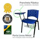 Ver imagem 3 de Cadeira Universitária Plástica Branca com Porta Livros 10 Unidades Prancheta Plástica - Ultra Móveis