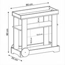 Ver imagem 4 de Bar Bronze 1 Prateleira Off White - Pnr Móveis