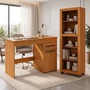 Ver imagem 1 de Kit Escritório Grécia com Escrivaninha 100% MDF e Estante Livreiro Espresso Móveis