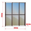 Ver imagem 4 de Porta Correr 3F.Móv.1/3 210 x 120 Elite c/Fecho Autom V.Reflex Mix Corten Brimak