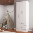 Ver imagem 1 de Guarda-Roupa Infantil Tiana 3 Portas 2 Gavetas Cor Branco