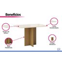 Ver imagem 4 de Mesa Jantar Lana Canto Curvo c/Vidro 120cm Cinamomo/Of Henn