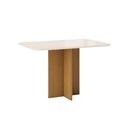 Ver imagem 2 de Mesa Jantar Lana Canto Curvo c/Vidro 120cm Cinamomo/Of Henn