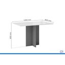 Ver imagem 3 de Mesa Jantar Lana Canto Curvo c/Vidro 120cm Cinamomo/Of Henn