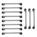 Ver imagem 1 de Barra de Apoio 60cm Aço Inox Kit 11 Unidades Acessibilidade Suporte Idoso Criança Gestante Banheiro 