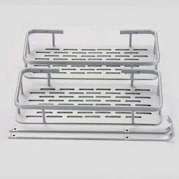 Suporte Organizador Shampoo Condicionador Sabonete Prateleira Dupla Box Banheiro Chuveiro Aluminio R - 10
