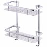 Suporte Organizador Shampoo Condicionador Sabonete Prateleira Dupla Box Banheiro Chuveiro Aluminio R - 1