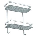Ver imagem 6 de Suporte Organizador Shampoo Condicionador Sabonete Prateleira Dupla Box Banheiro Chuveiro Aluminio R