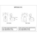 Ver imagem 2 de 4 Rodinha para Berço Rodízio Roda Chapa U 15mm 100kg