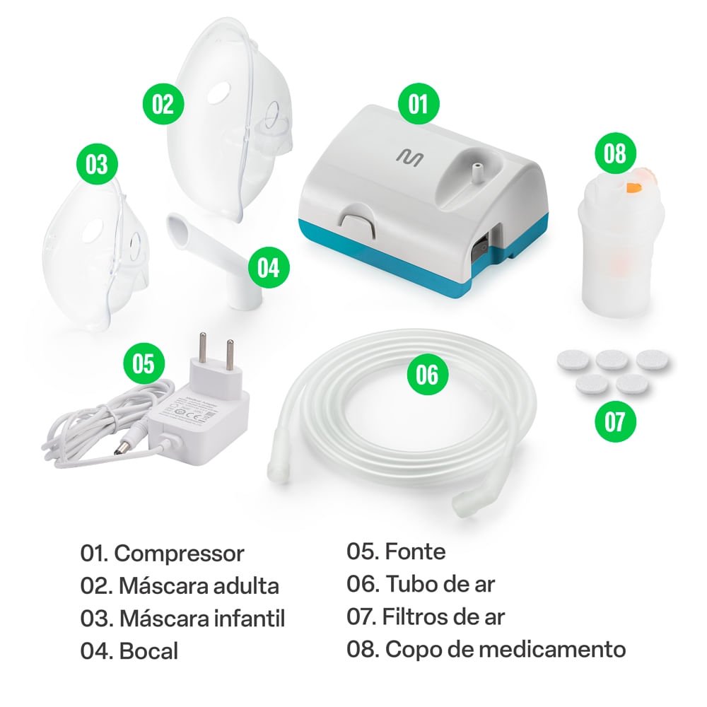 Inalador Compressor Neb Travel Bivolt Multi Saúde - Hc032out [reembalado] Hc032out Multilaser Saúde - 5