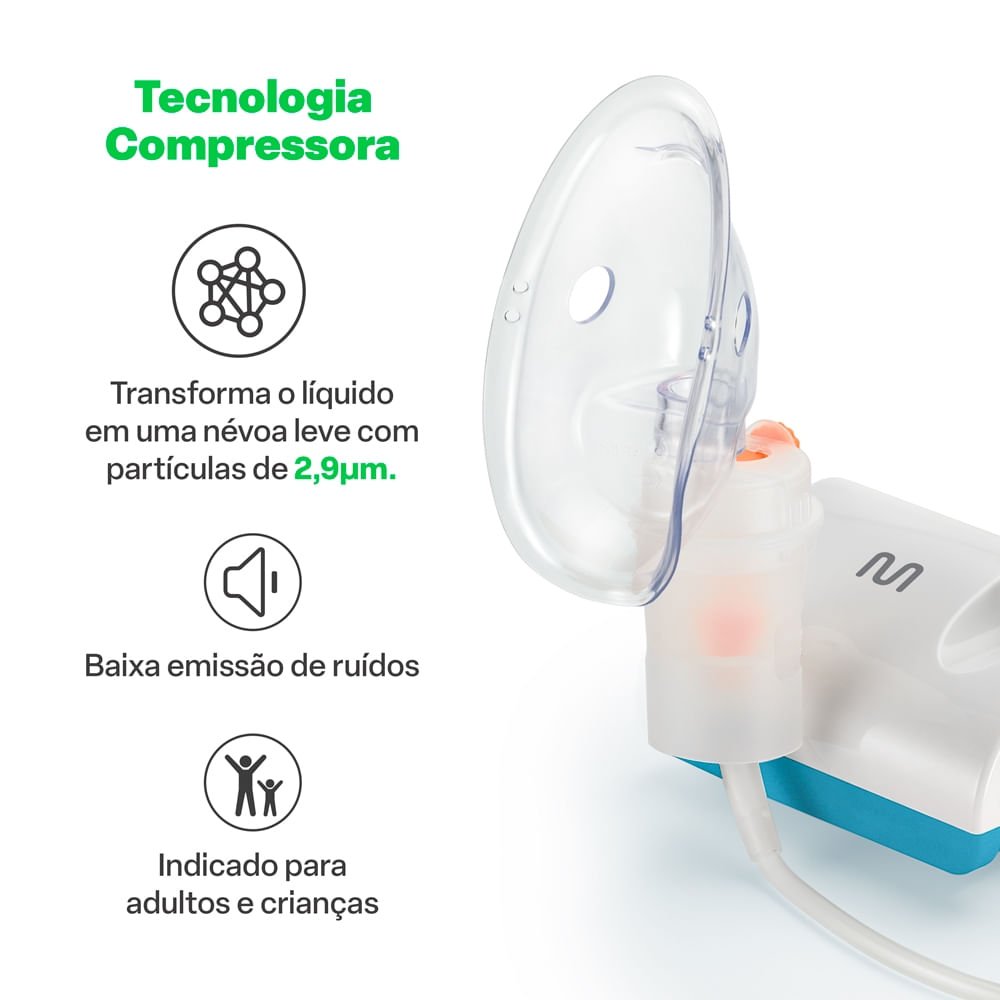 Inalador Compressor Neb Travel Bivolt Multi Saúde - Hc032out [reembalado] Hc032out Multilaser Saúde - 3