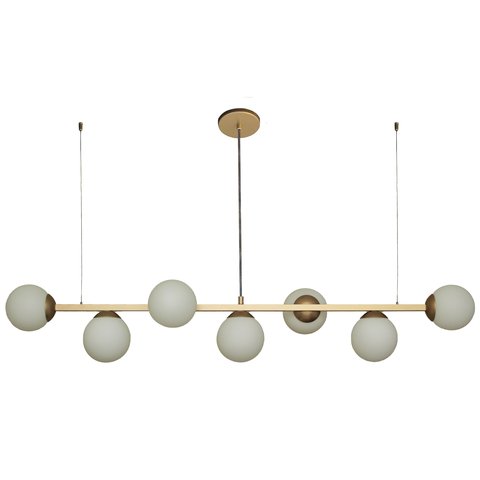 Pendente Jabuticaba 7 Esferas Dourado Fosco 1