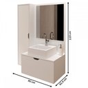 Ver imagem 4 de Conjunto Armario Gabinete Banheiro com Espelheira e Cuba Branco - Tecno Mobili