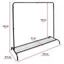 Ver imagem 4 de Arara Cabideiro com Sapateira Açomix Resistente