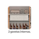 Ver imagem 5 de Guarda-roupa Casal Las Vegas 8 Portas 2 Gavetas Cinamomo/off White - Fellicci
