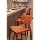 Ver mais imagens de Banqueta Alta para Bar Tramontina Amélia Terracota em Polipropileno com Proteção Antimicrobiana