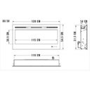 Ver imagem 4 de Lareira Elétrica Aquecedor Chaleur Branca 110v Tela de 50" Polegadas de Embutir Ipxo, Classe I, Freq