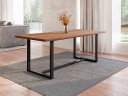 Ver imagem 5 de Mesa Jantar 210x92cm Tampo Madeira Maciça Lumber CabeCasa MadeiraOriginals Marrom