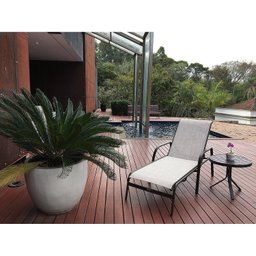 Espreguiçadeira Reclinável 72x193cm em Alumínio com Tela Cannes  - 6