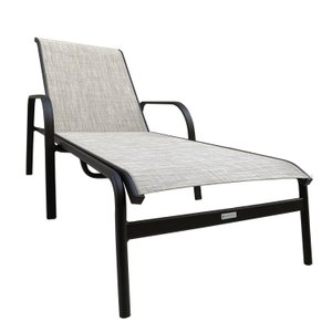 Espreguiçadeira Reclinável 72x193cm em Alumínio com Tela Cannes 