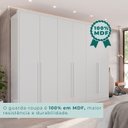 Ver imagem 6 de Guarda-Roupa 6 Portas 6 Gavetas Anápolis Plus 100% MDF Branco