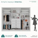 Ver imagem 4 de Guarda-Roupa 6 Portas 6 Gavetas Anápolis Plus 100% MDF Branco