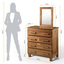 Ver imagem 3 de Cômoda com Espelho e Pés 4 Gavetas Lisboa