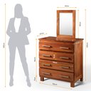 Ver imagem 3 de Cômoda com Espelho e Pés 4 Gavetas Lisboa