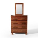 Ver imagem 2 de Cômoda com Espelho e Pés 4 Gavetas Lisboa