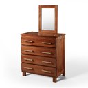 Ver imagem 4 de Cômoda com Espelho e Pés 4 Gavetas Lisboa