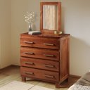 Ver imagem 1 de Cômoda com Espelho e Pés 4 Gavetas Lisboa