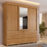 Guarda Roupa Liverpool 3 Portas 9 Gavetas 4 Prateleiras com Espelho - Benetil - 2
