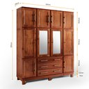Ver imagem 3 de Guarda Roupa Casal com Espelho e Pés 10 Portas 3 Gavetas Paris