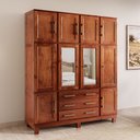 Ver imagem 1 de Guarda Roupa Casal com Espelho e Pés 10 Portas 3 Gavetas Paris