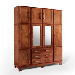 Guarda Roupa Casal com Espelho e Pés 10 Portas 3 Gavetas Paris - 2
