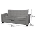 Ver imagem 4 de Sofá 3 Lugares Confortável 2 Metros Havana Bellamado:cinza
