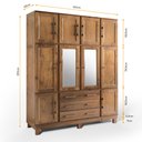Ver imagem 3 de Guarda Roupa Casal com Espelho e Pés 10 Portas 3 Gavetas Paris