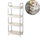 Ver imagem 1 de Prateleira Multiuso 4 Andares com Rodinhas - Organize com Praticidade Cor:branca