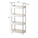 Ver imagem 3 de Prateleira Multiuso 4 Andares com Rodinhas - Organize com Praticidade Cor:branca