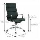 Ver imagem 4 de Cadeira Escritorio Presidente Design Italiano com Relax Corino 3304