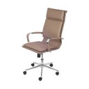 Ver imagem 5 de Cadeira Escritorio Presidente Design Italiano com Relax Corino 3304 Marrom/Caramelo