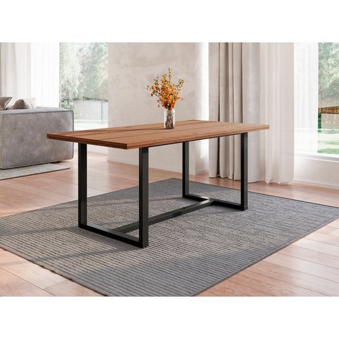 Mesa Jantar Madeira Maciça 183x92cm 6 Lugares Lumber CabeCasa MadeiraOriginals Marrom