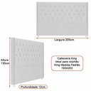 Ver imagem 2 de Cabeceira para Cama Box King 205cm Soft Linho Nobre Cinza - Sallar Home