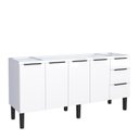 Ver imagem 1 de Gabinete de Aço Para Pia 180cm 4 Portas 3 Gavetas Jupter Cozimax Branco