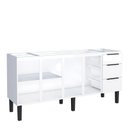 Ver imagem 2 de Gabinete de Aço Para Pia 180cm 4 Portas 3 Gavetas Jupter Cozimax Branco