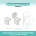 Ver imagem 3 de Assento Sanitário Tampa de Vaso Branco Mdf Laqueado Lirio para Bacia Fiori