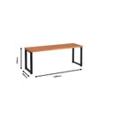 Ver imagem 3 de Banco Mineapolis Madeira Maciça/MDF Preto/Mel